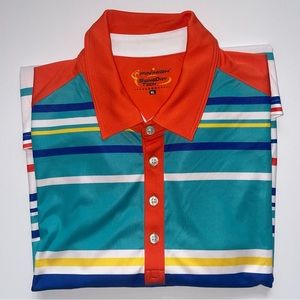 Pin High SwingDry Tech Multicolored Polo Size XL